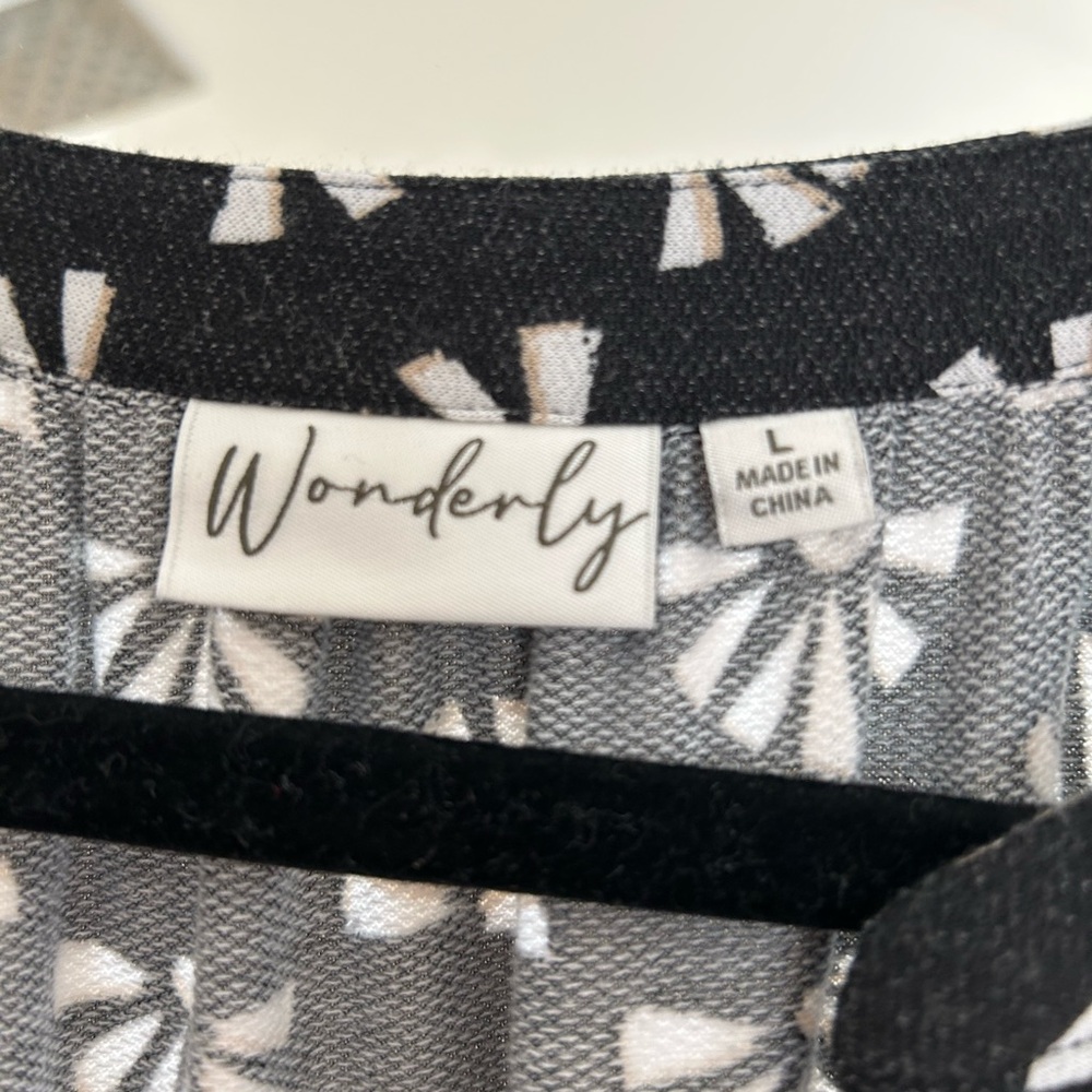 Wonderly Black and White Patterned Maxi Dress - Picture 3 of 3
